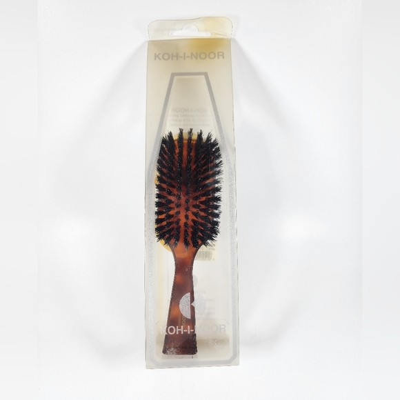 Rectangular Boar Bristle Hairbrush - 6.8 x 1.8 in. - Cellulose Acetate Handles - Picture 9 of 10